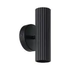 Eglo Applique Murale Portillo Acier Noir Up & Down | Convient pour 2x GU10